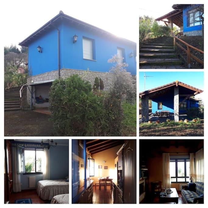 La casa azul: Un lugar mágico y acogedor en finca Juncedo Exterior foto