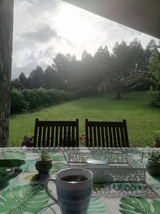 La casa azul: Un lugar mágico y acogedor en finca Juncedo Exterior foto