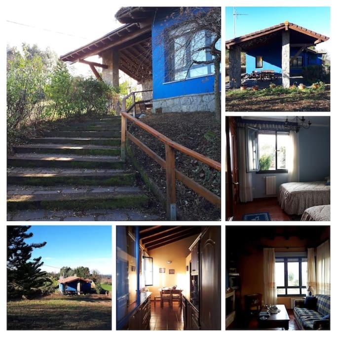 La casa azul: Un lugar mágico y acogedor en finca Juncedo Exterior foto